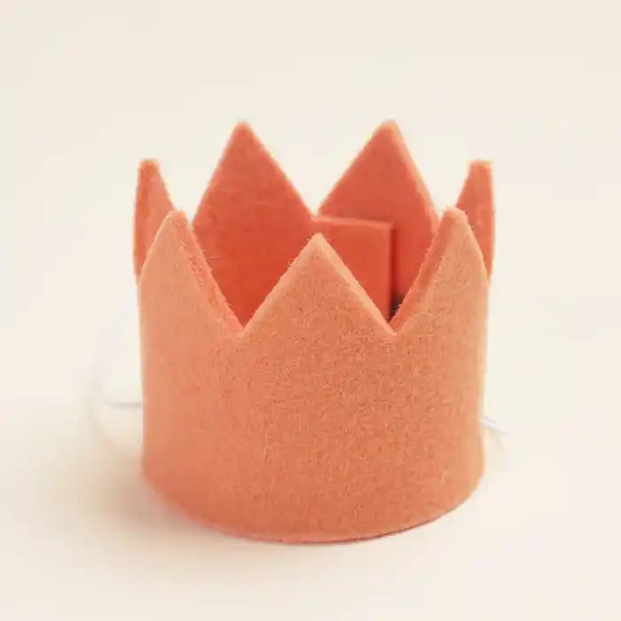 peach felt crown for pets