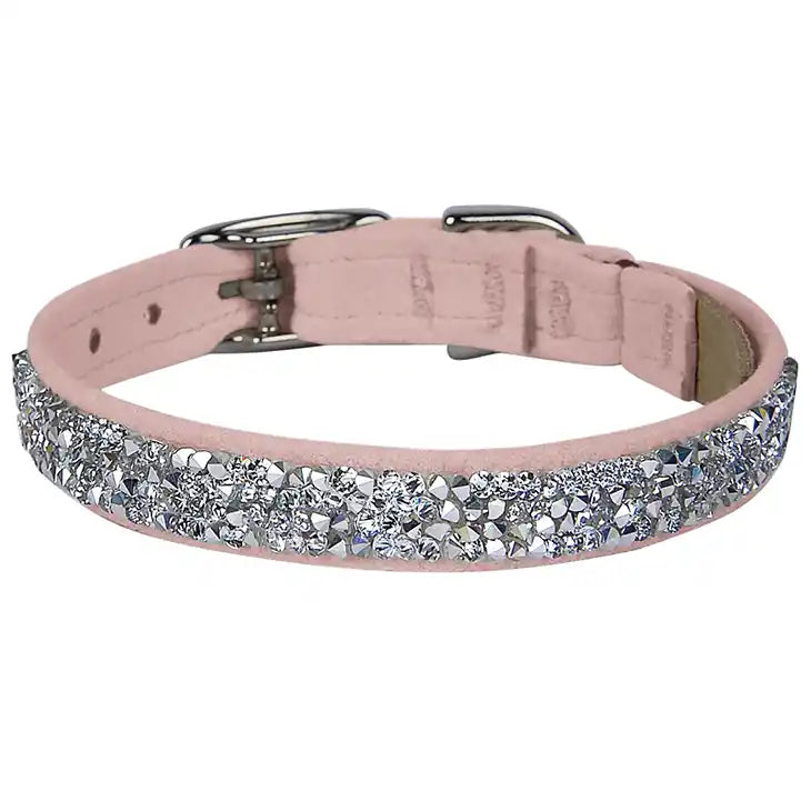 susan lanci crystal rocks dog collar rosewood