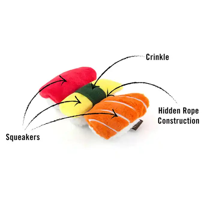 sushi dog toy diagaram