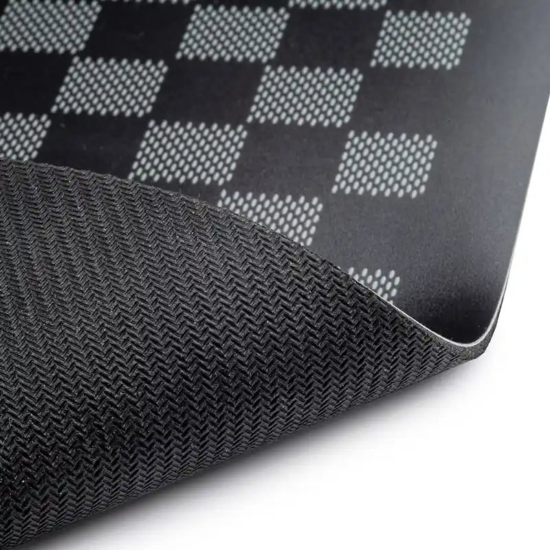 Close-up of underside of placemat showing traction