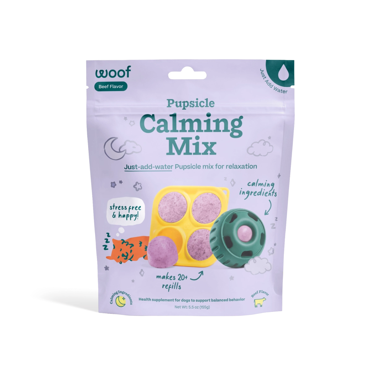 Package of Woof Pupsicle Calming Mix