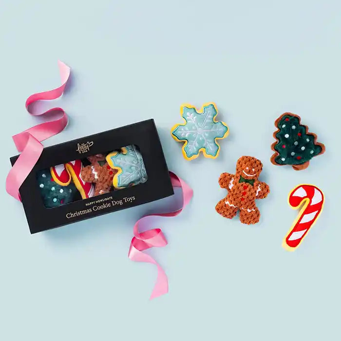 christmas cookie dogs box styled