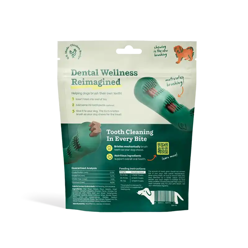 Back of Bite n' Brush Dental Refills Package