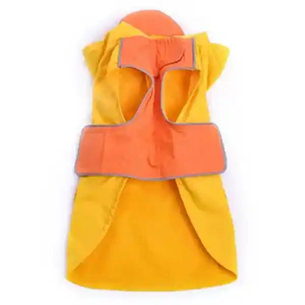 underside of duck raincoat for dogs