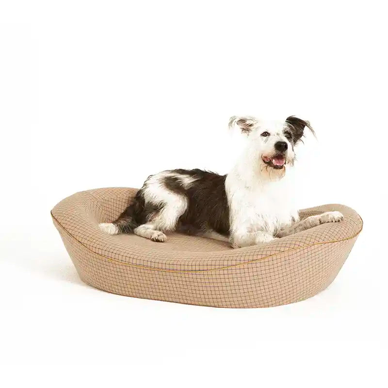 Dog lying on Tan Brown Enid Blythe Bed