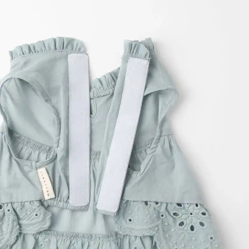 Tiered Eyelet Dog Dress with Cooling Effect open