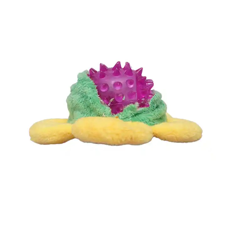 flower ball fetch dog toy with middle open