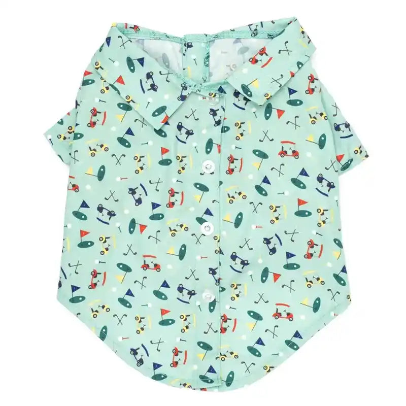 worthy dog golf shirt back