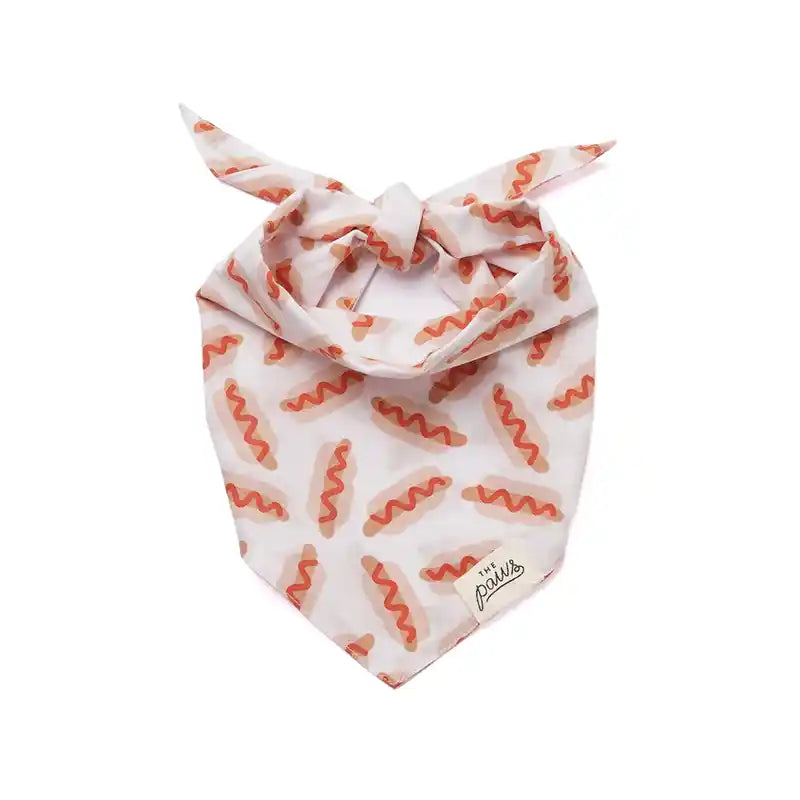 hot dog pet bandana