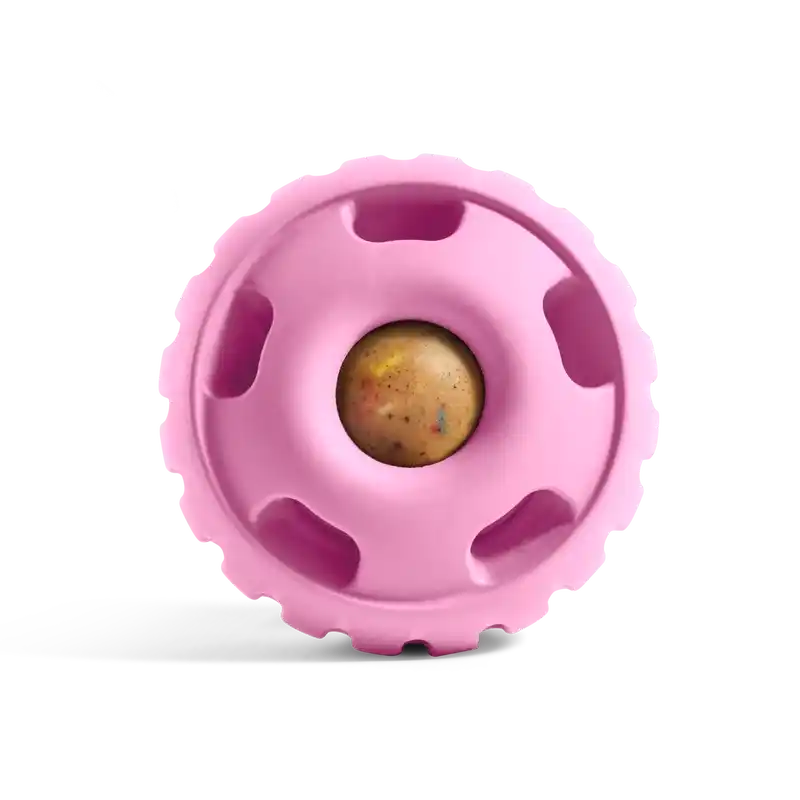 pink pupsicle with pop inserted