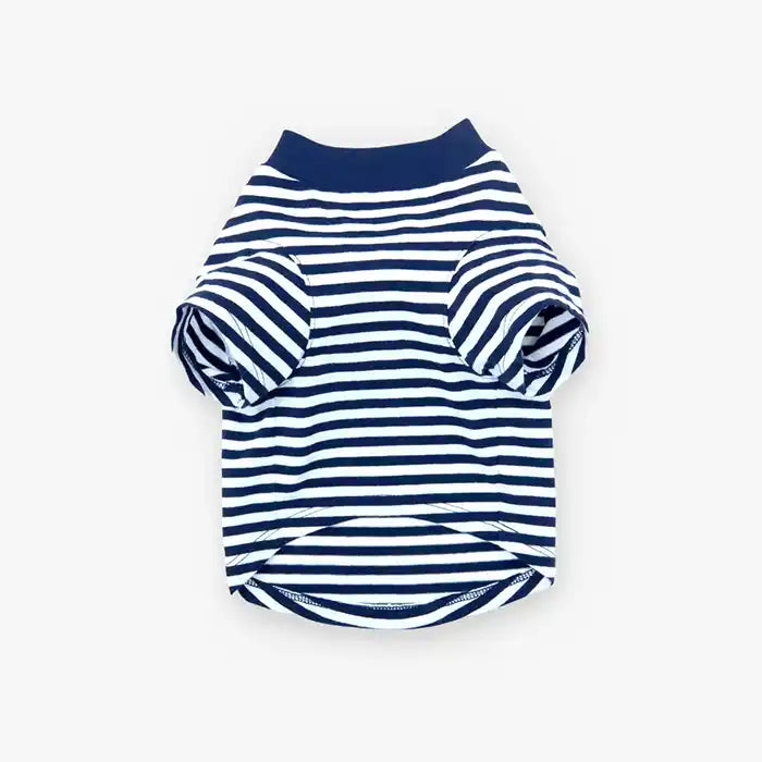 underside of navy polo striped big pony logo dog crewneck shirt