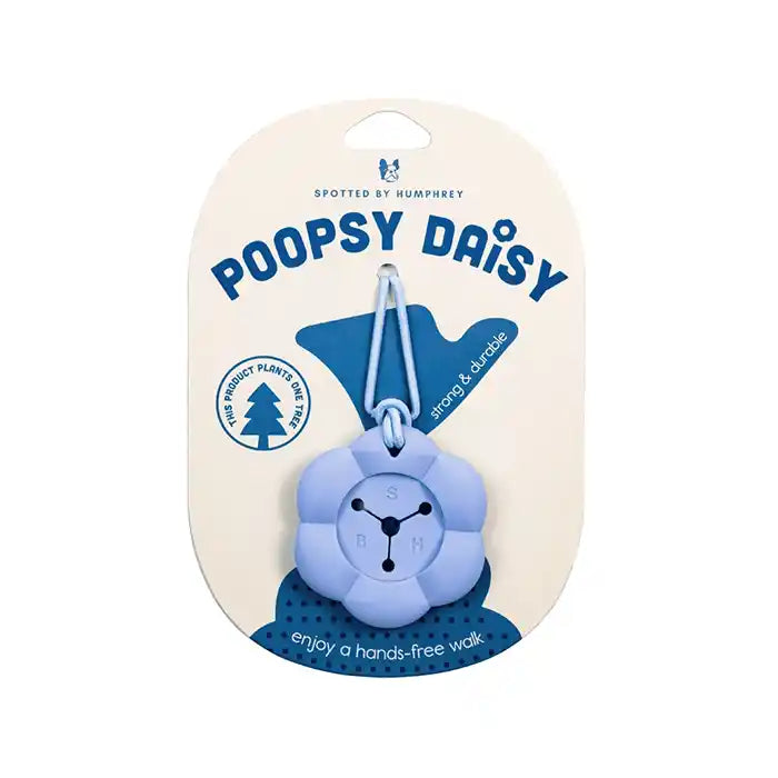 blueberry blue poopsy daisy poop bag holder