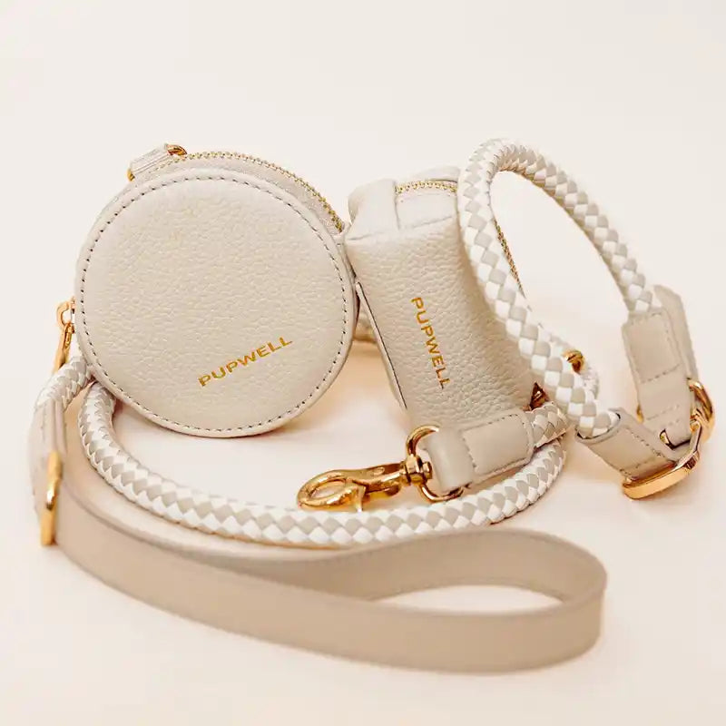 beige pupwell dog walking set