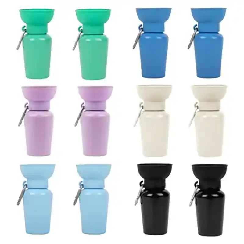 different colors of springer dog travel bottles