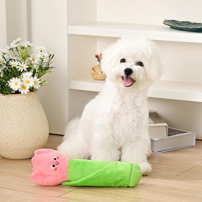 tulip dog toy styled
