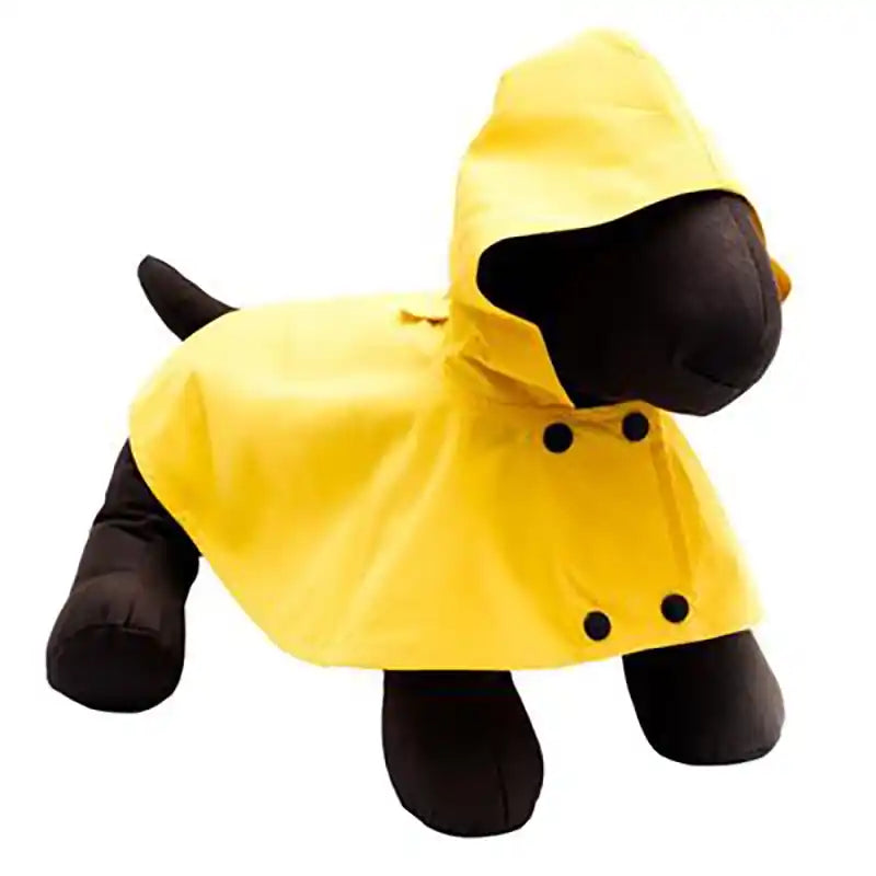yellow poncho raincoat for dogs