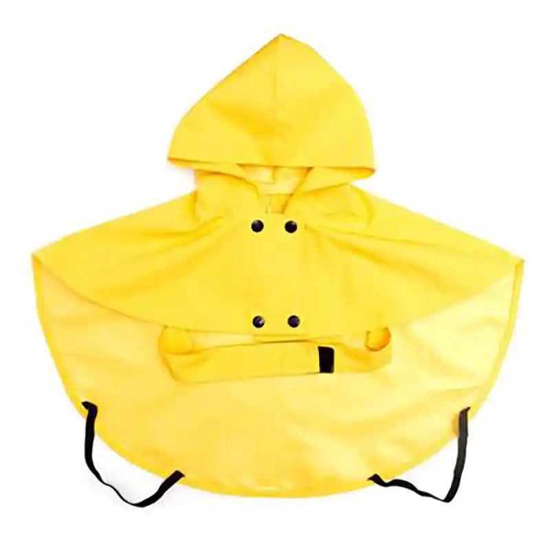 yellow poncho raincoat for dogs underside