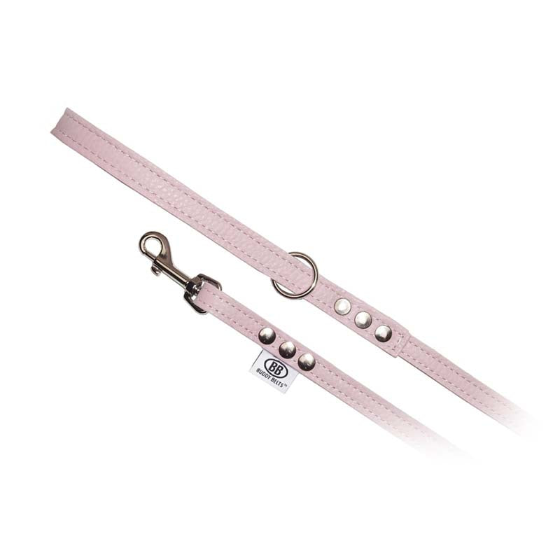 buddy belt pink leather leash