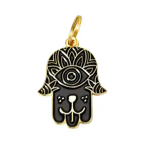 dog hamsa id tag