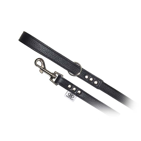 buddy belt black leather leash