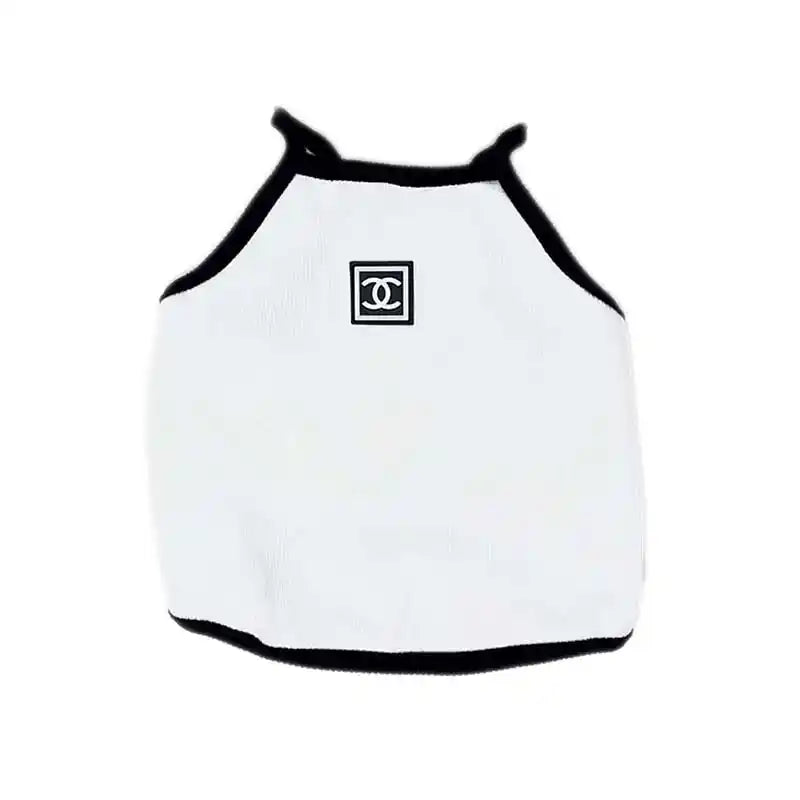 cc chanel pet tank top