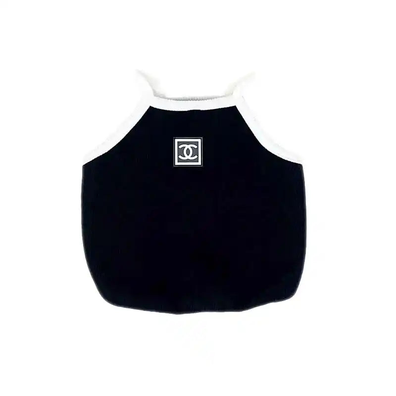 cc chanel pet tank top