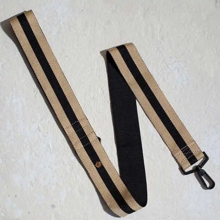 saint rue the padded city leash - cambon (tan and black)