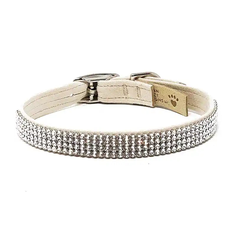 Susan Lanci 4 Row Swarovski Crystal Giltmore Pet Collar