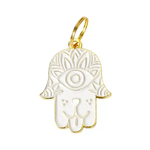 dog hamsa id tag
