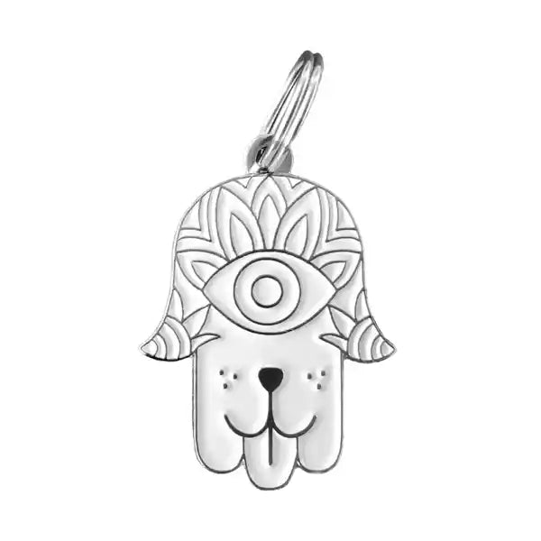 dog hamsa id tag