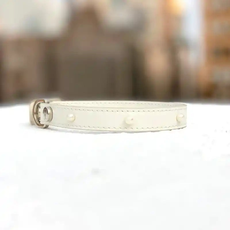 shaya jila pearl wedding dog collar