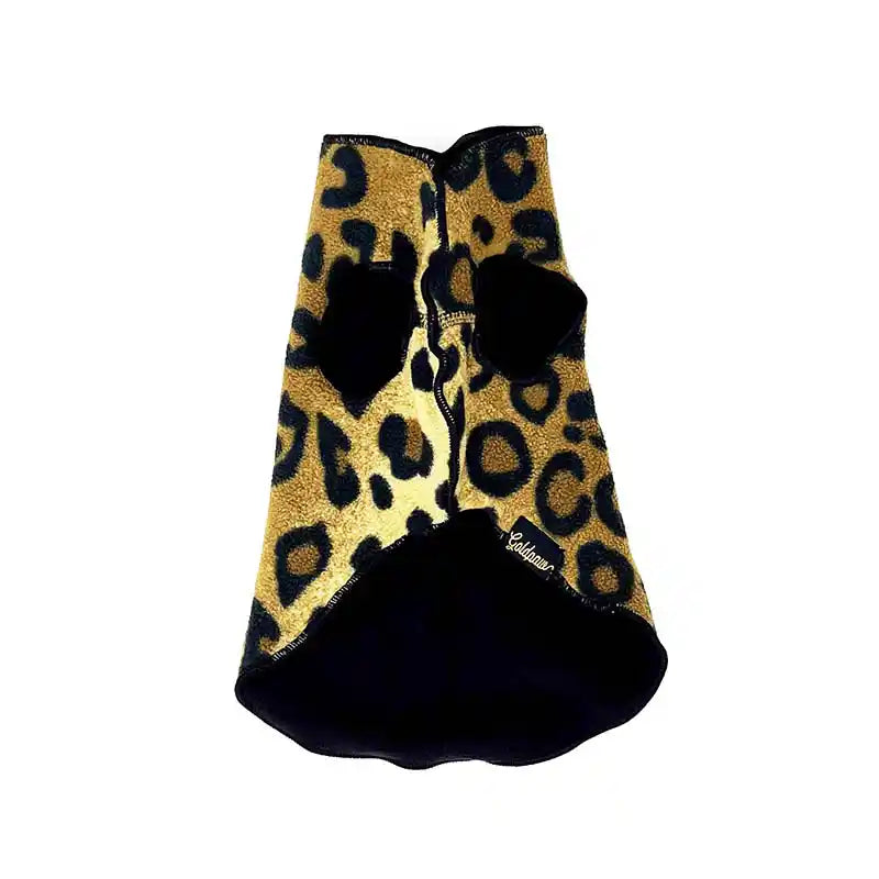 gold paw double fleece leopard dog shirt