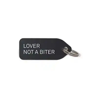 growlees "lover not a biter" dog charm black