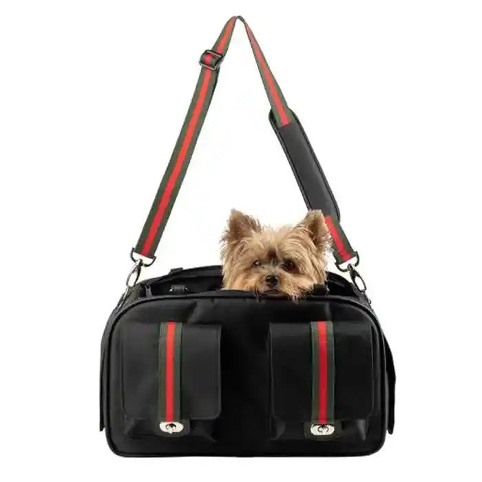 black Marlee 2 dog carrier with dog