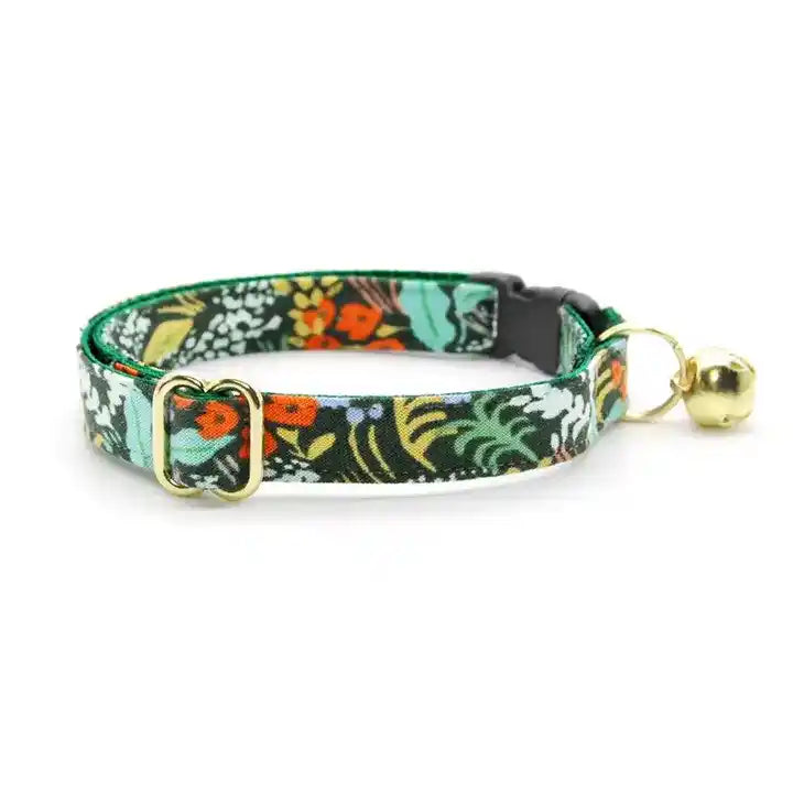 Made By Cleo Rifle Paper Co Meadow Green Floral Cat Dog Breakaway Collar