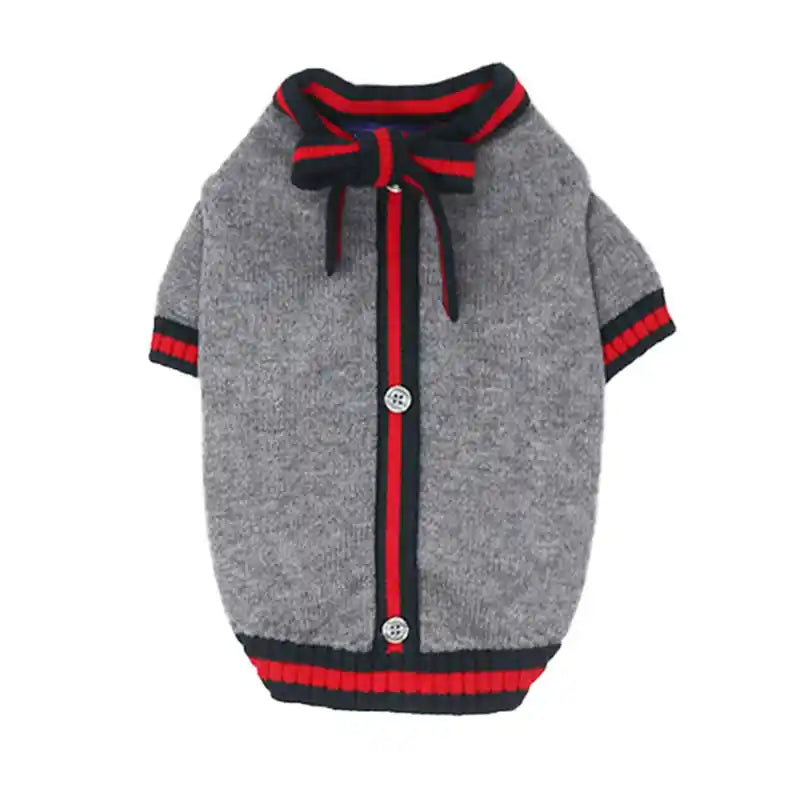 luxury designer tie pet sweater