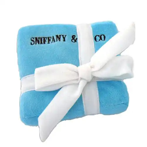 sniffany box squeaky plush dog toy