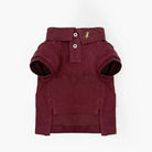Ralph Lauren dog polo shirt in wine with short sleeves, two-button placket, and player logo.