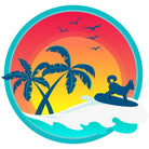 surfer dog trucker hat design closeup