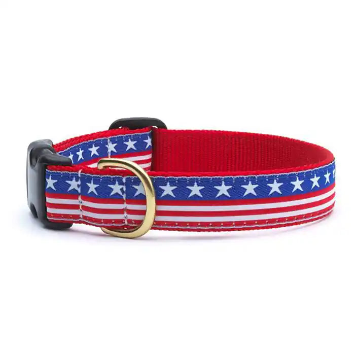 starts and stripes dog collar