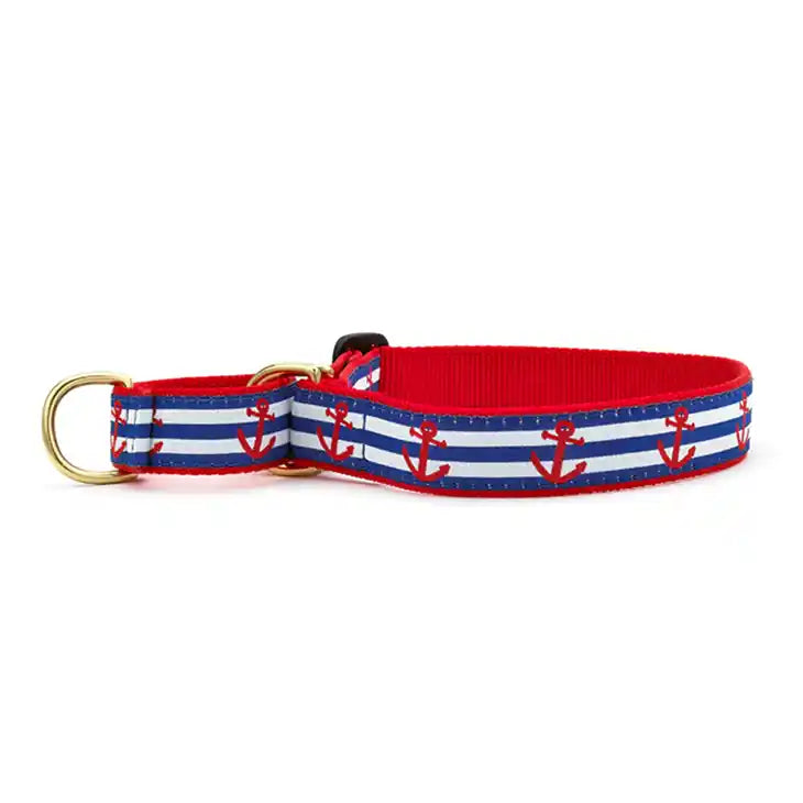 Anchors red white and blue martingale collar