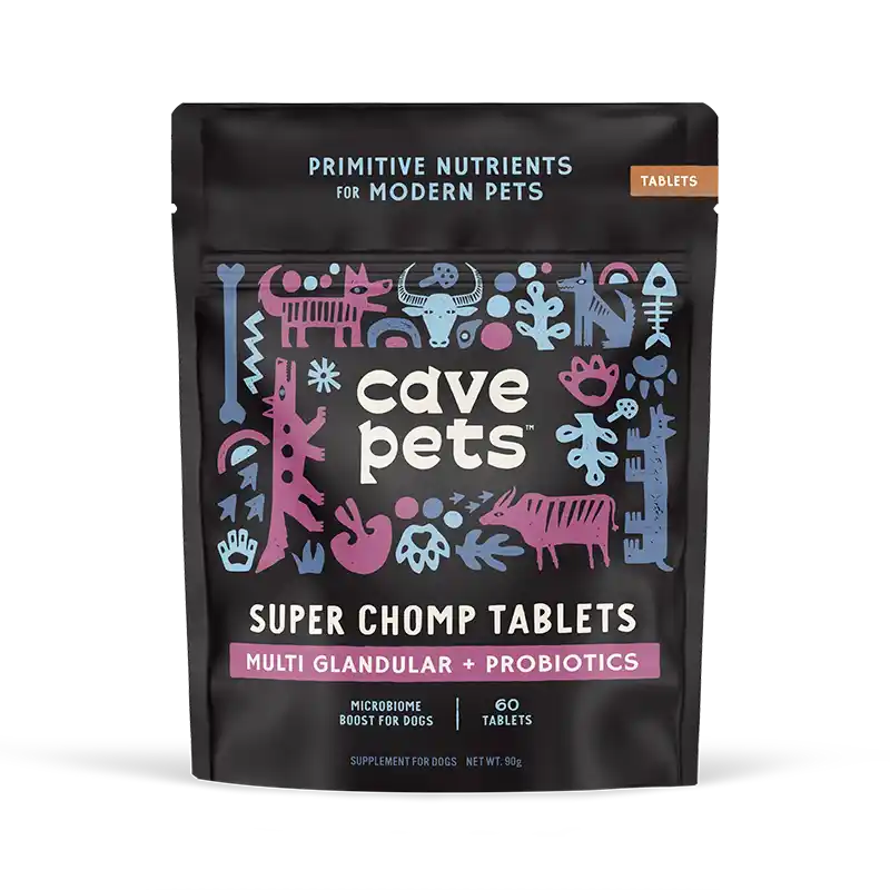 cave pets super chomp tablets multi-glandular + probiotics