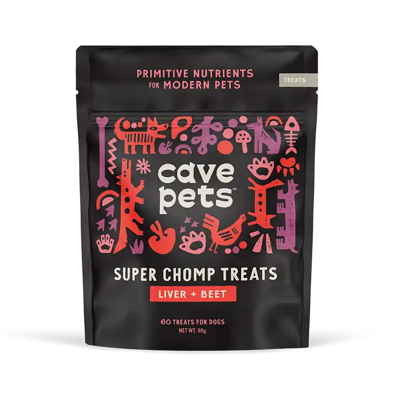 Cave Pets Super Chomp Treats - Liver & Beet packaging