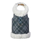 Susan Lanci Plaid Scotty Bowzer Dog Coat in charcoal