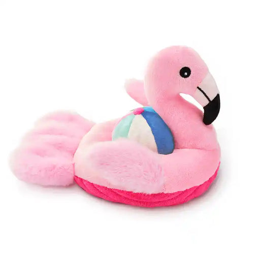 flamingo float plush snuffle dog toy