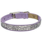 susan lanci crystal rocks dog collar lavender