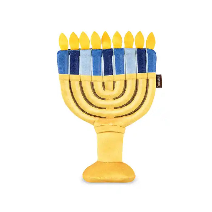 hanukkah menorah dog toy