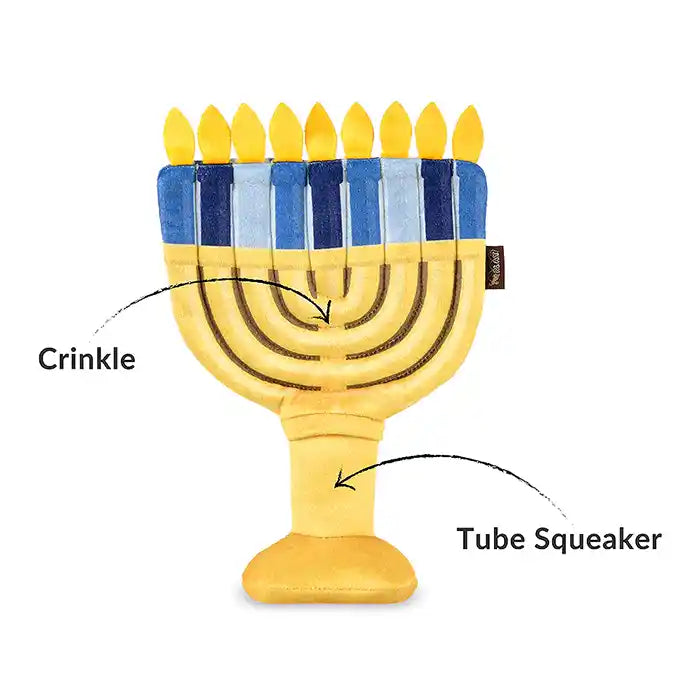 hanukkah menorah dog toy info