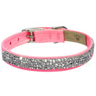 susan lanci crystal rocks dog collar perfect pink