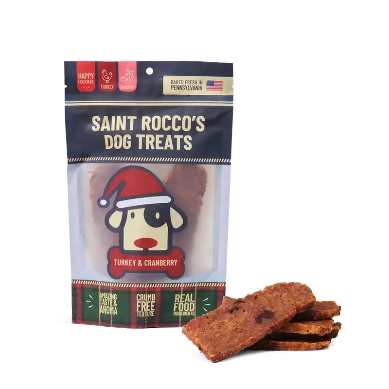 Saint Rocco's Holiday Turkey & Cranberry Dog Treats